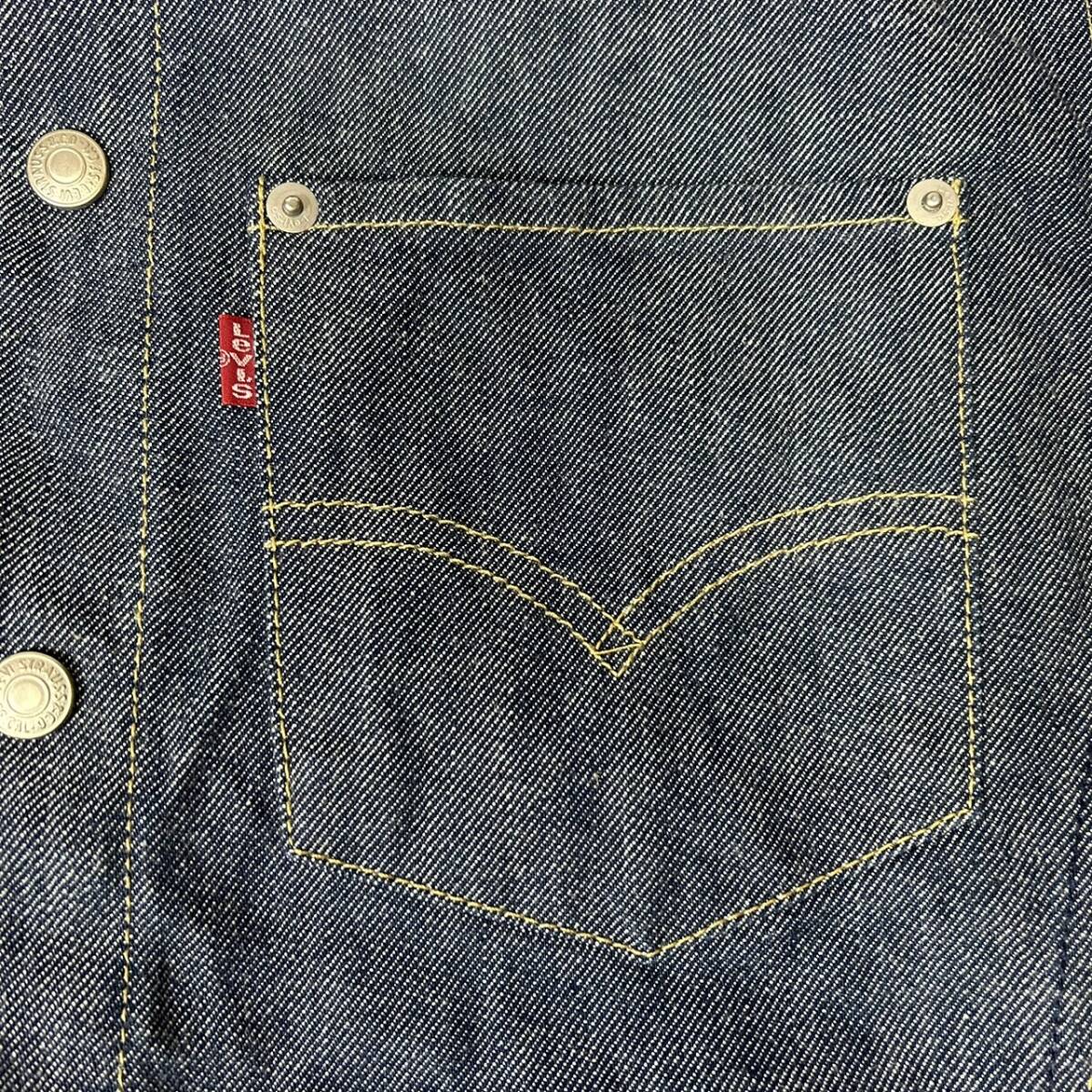 01年 日本製 美品 正規品 Levi's ENGINEERED JEANS 70100-08 リーバイス エンジニアード ジーンズ 立体裁断 デニムジャケット Gジャン L_画像4