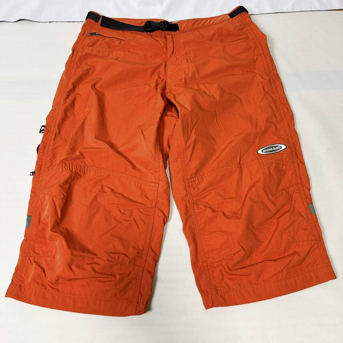 貴重 良好 正規品 mont-bell モンベル リバーガイド ニッカ クロップドパンツ アウトドア 登山 オレンジ系 L_画像3