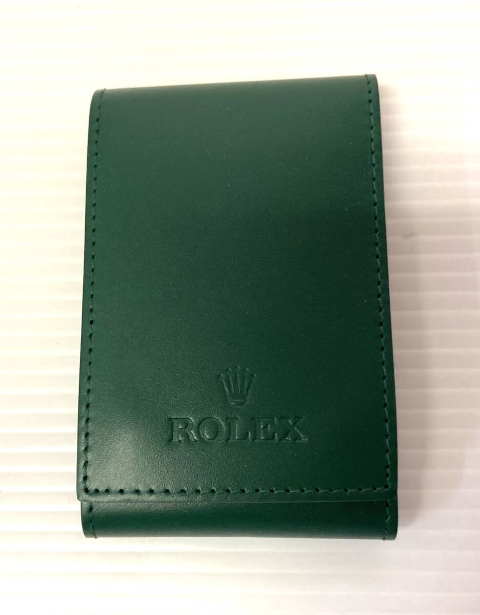 ★☆⑪美品 純正 ROLEX ロレックス 時計用携帯ケース ウォッチケース グリーン 時計入れ トラベルケース 保存ケース 収納ケース☆★_画像1