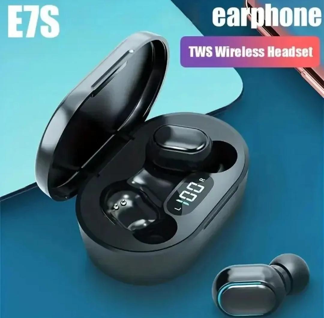 E7s tws Bluetoothヘッドセットワイヤレスヘッドセット(ブラック)_画像1