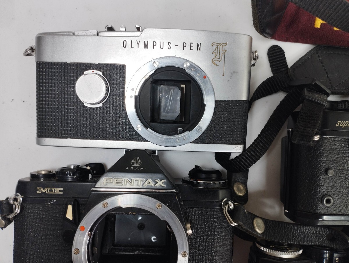 【リサイクル】 Canon AE-1 OLYMPUS PEN-F PENTAX SUPER A ME フィルムカメラまとめてジャンク品 カメラ 1円スタート売り切り昭和レトロ_画像4