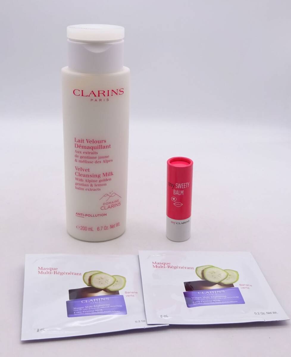 I* Clarins 4 point set bell bed cleansing milk 200ml mask etc. *