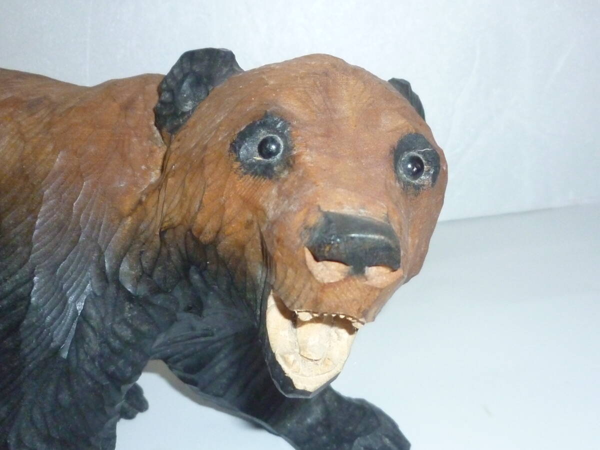 木彫り熊 熊の焼き印 ガラス目_画像10