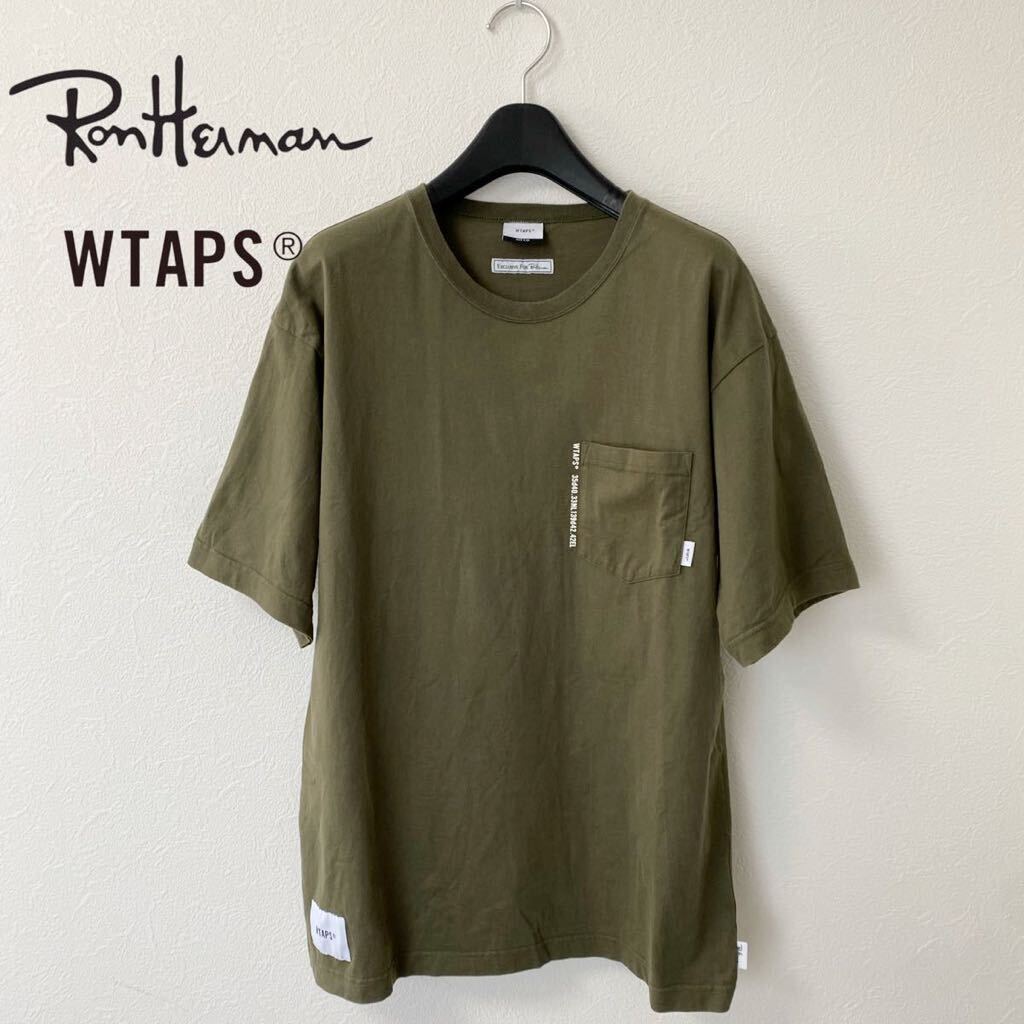 WTAPS Exclusive For Ronherman BLANK SS TEE 02 オリーブ ロンハーマン Tシャツ RHC レア_画像1