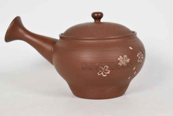 未使用品!! 光松陶園 香竹彫り 横手急須/茶器の画像4