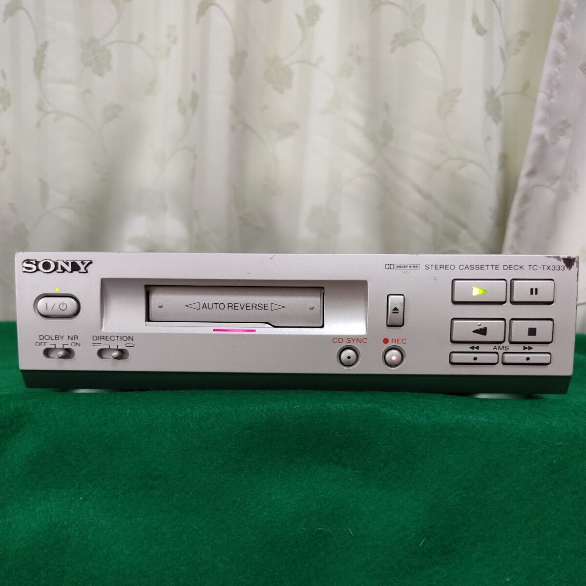 音出し動作品【SONYカセットデッキTC-TX33】簡易メンテ、再録良好、薄型小型、ソニー_録音時の写真