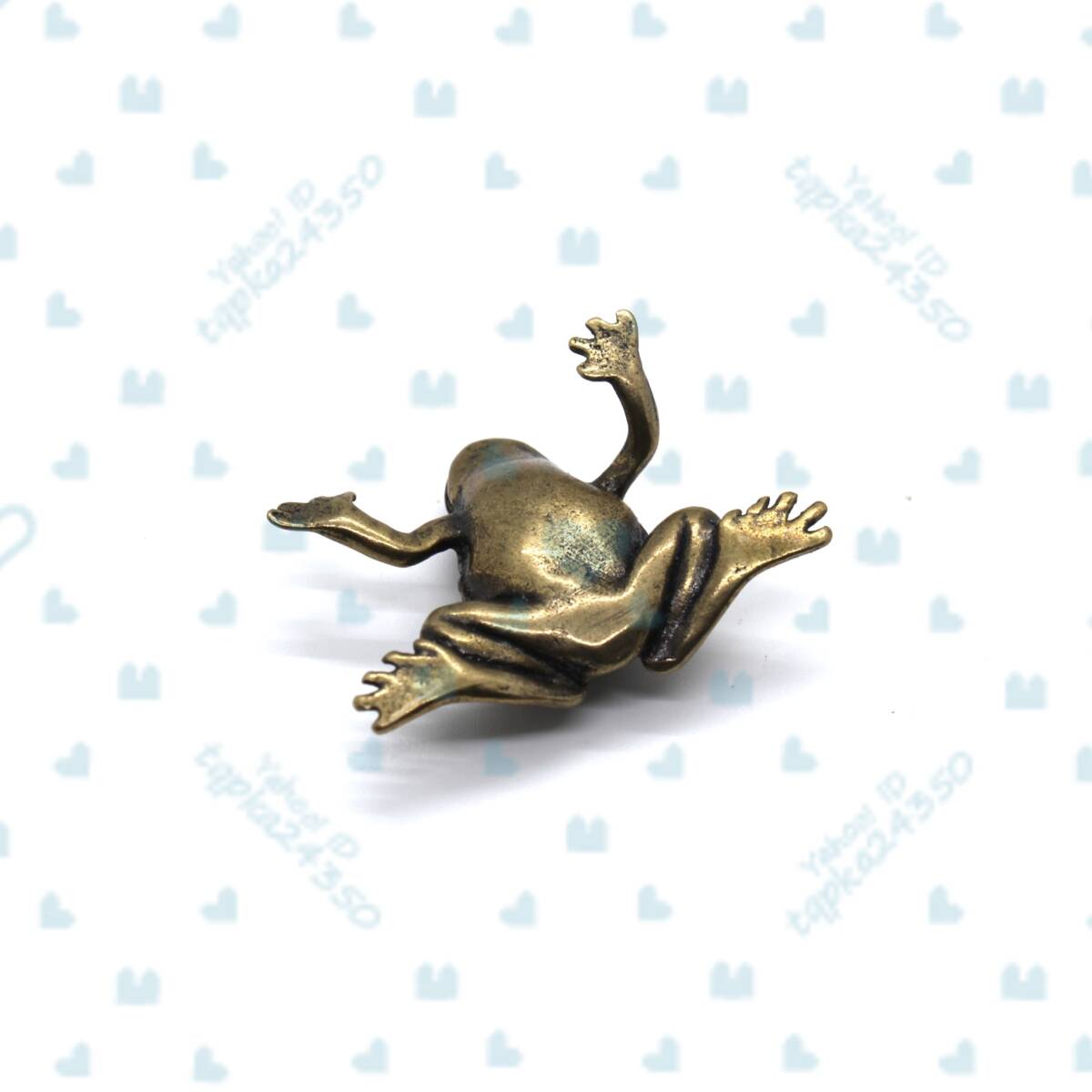 20g 蛙 アマガエル カエル ヒキガエル 銭ガエル かわいい 縁起 金運アップ 置物 金物 小物 雑貨 ペーパー ウェイト 金属 銅 真鍮 fr20