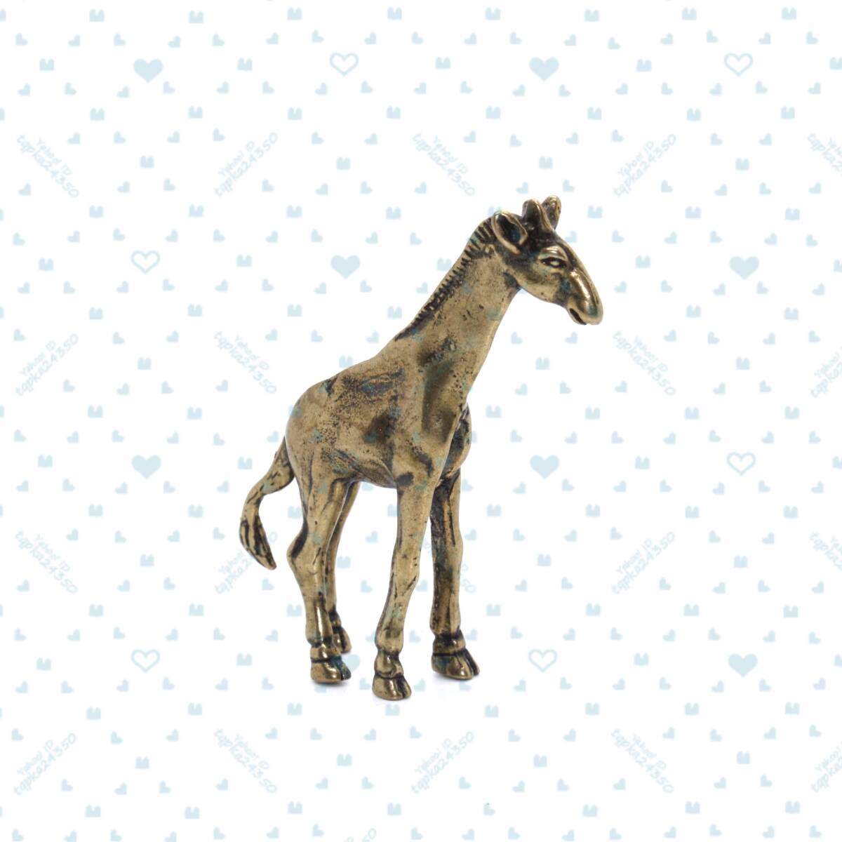 33g きりん キリン 動物 置物 生き物 置き物 床の間 机 飾り かわいい 可愛い おすすめ 人形 フィギュア ブロンズ 真鍮 金属 銅 gi33_画像8