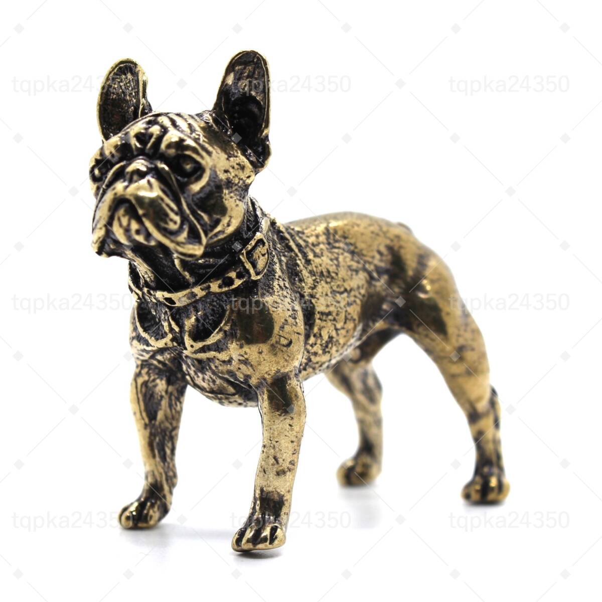 153g フレンチ・ブルドッグ いぬ イヌ 犬 パグ かわいい わんちゃん ペット dog 動物 金運 置物 ペーパーウェイト 真鍮 金属 銅製 fr153