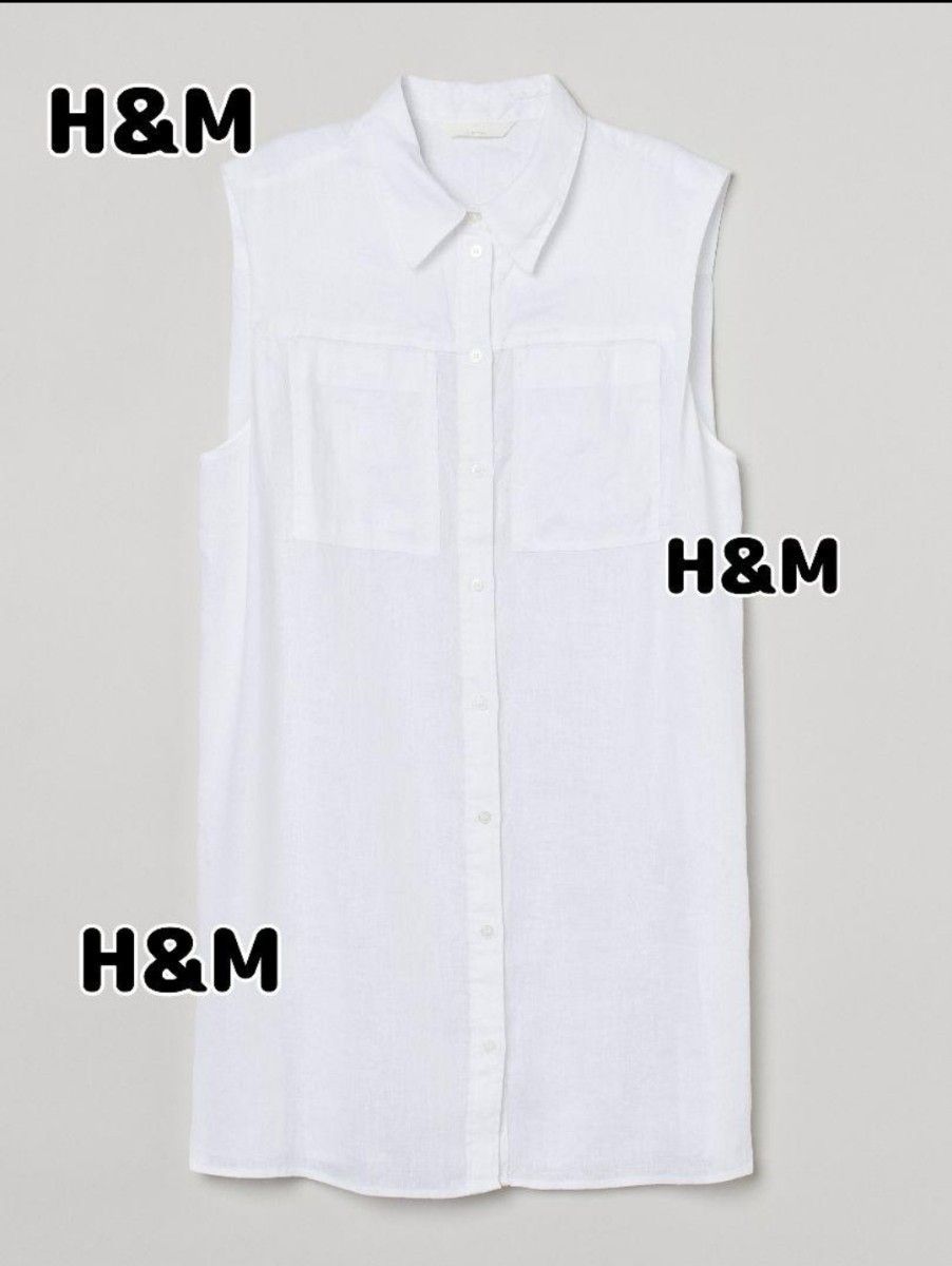 【タグ付き新品】H&M リネンワンピース エイチアンドエム     3126
