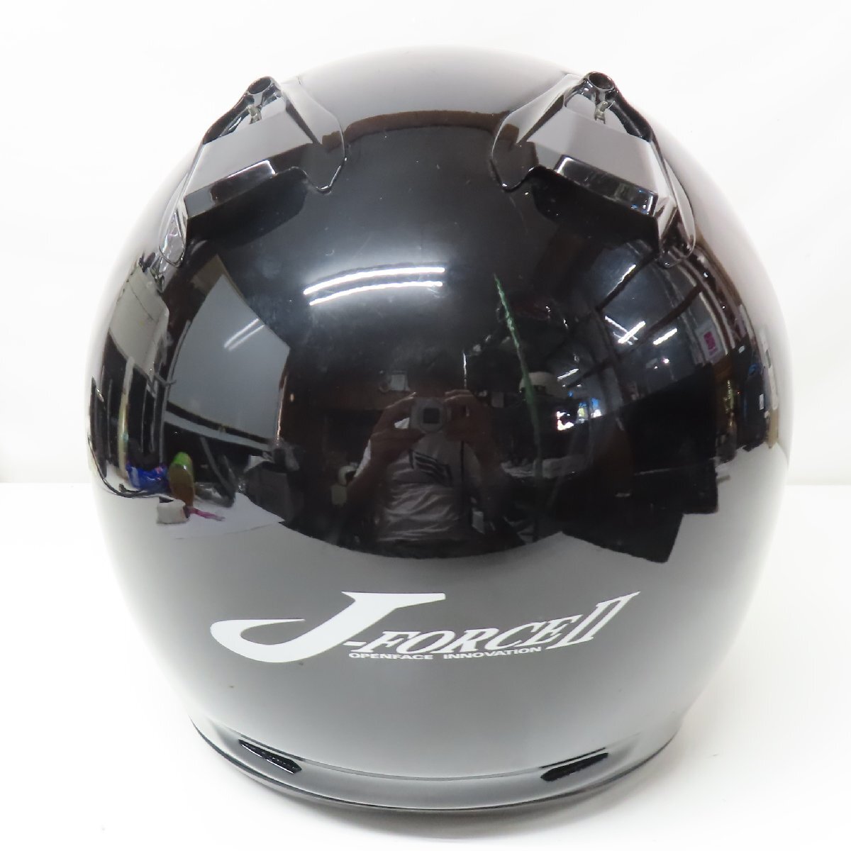 【激レア】【希少】【中古美品】SHOEI ショウエイ J-FORCE2 Jフォース2 ジェットヘルメット ブラック バイク 二輪 スクーター 原付_画像8