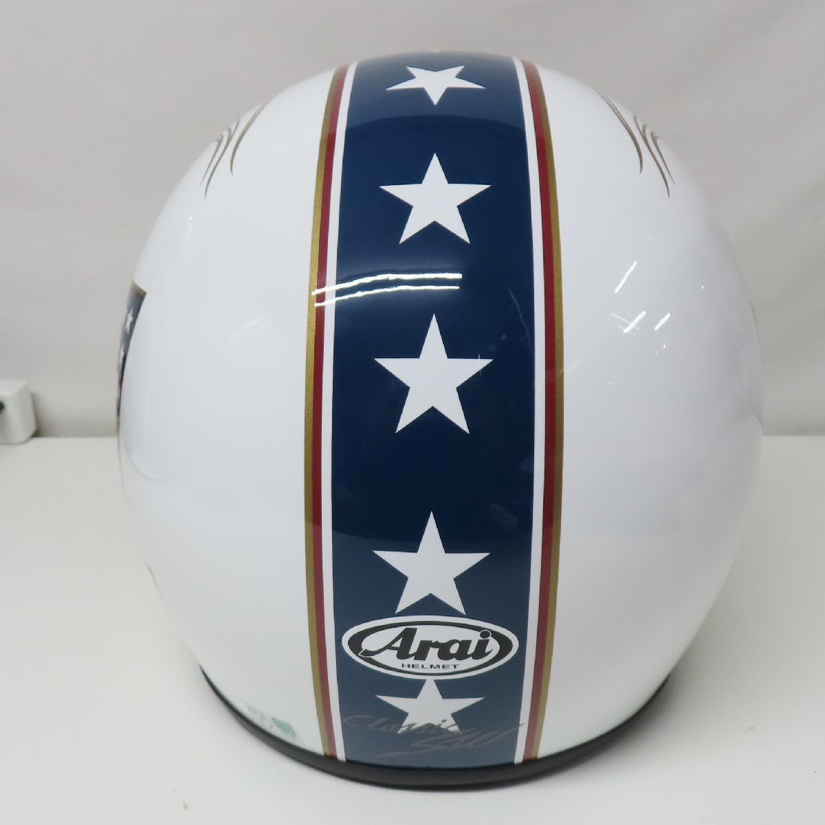 【新品未使用】【美品】Arai×Harley Davidson アライ×ハーレーダビッドソン Classic SW ジェットヘルメット XLサイズ コラボ バイク 二輪_画像7