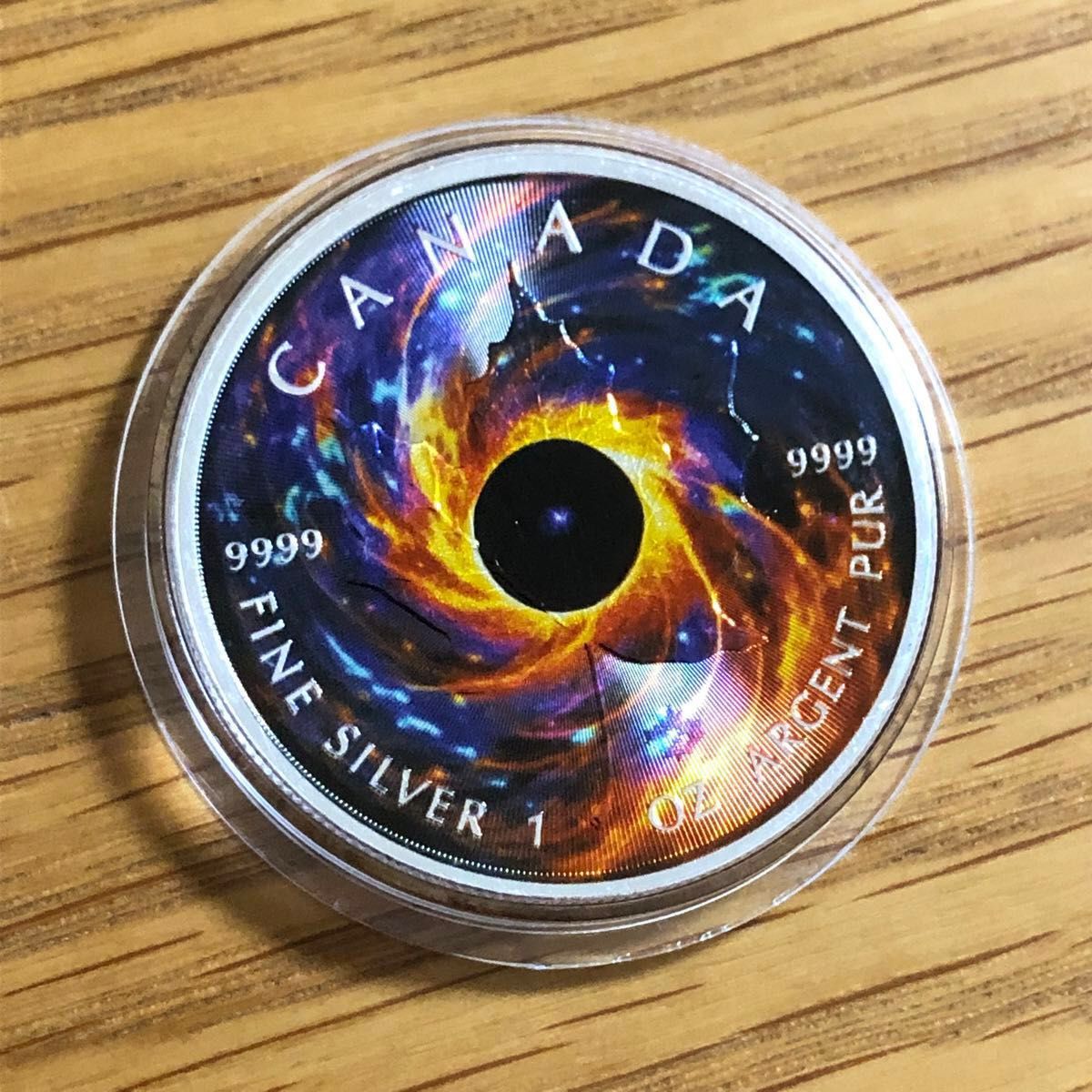 【メイプル銀貨】限定100枚！ ブラックホール 2023 1oz 銀貨 カナダ 1オンス