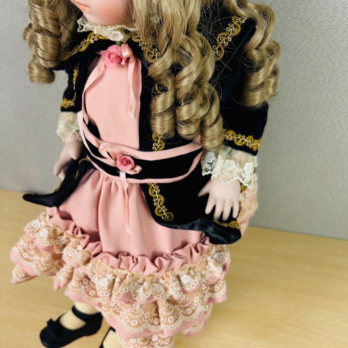 ★ ANRI DOLL アンリドール ビスクドール 西洋人形 アンティーク 7702 箱入り 金髪 高さ約55cmの画像4