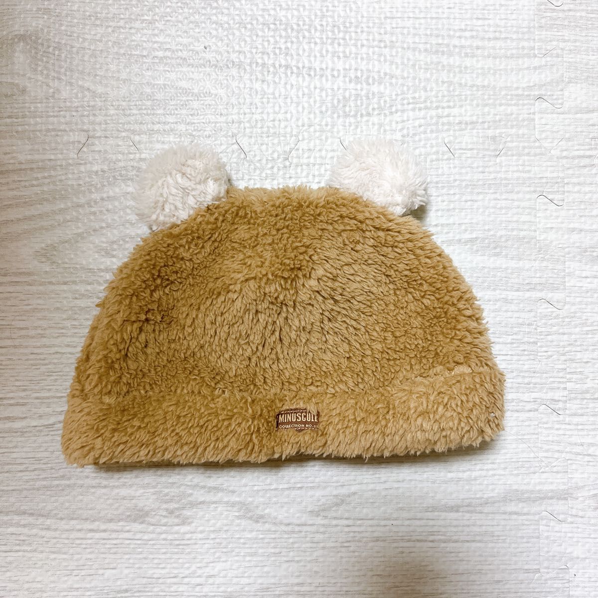 [ベビー、赤ちゃん用クマさん帽子]48cm☆状態 綺麗ﾃﾞｽ☆秋冬におすすめ！