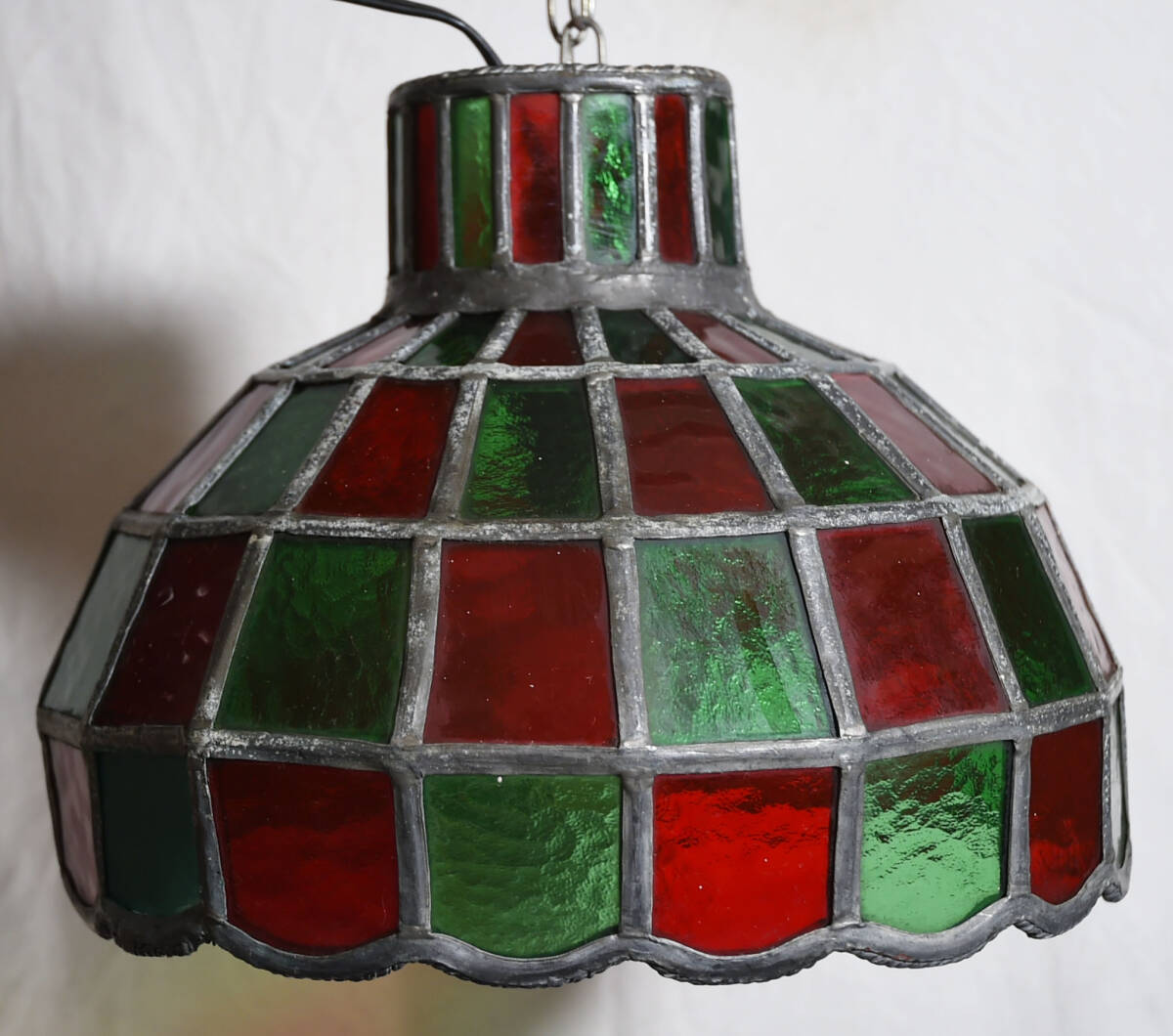 483 checker pattern stained glass sealing lamp 