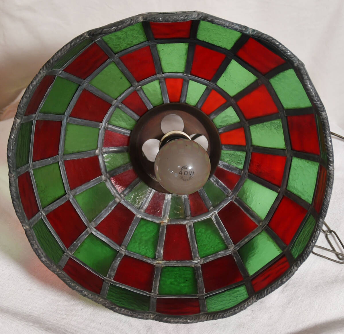 483 checker pattern stained glass sealing lamp 