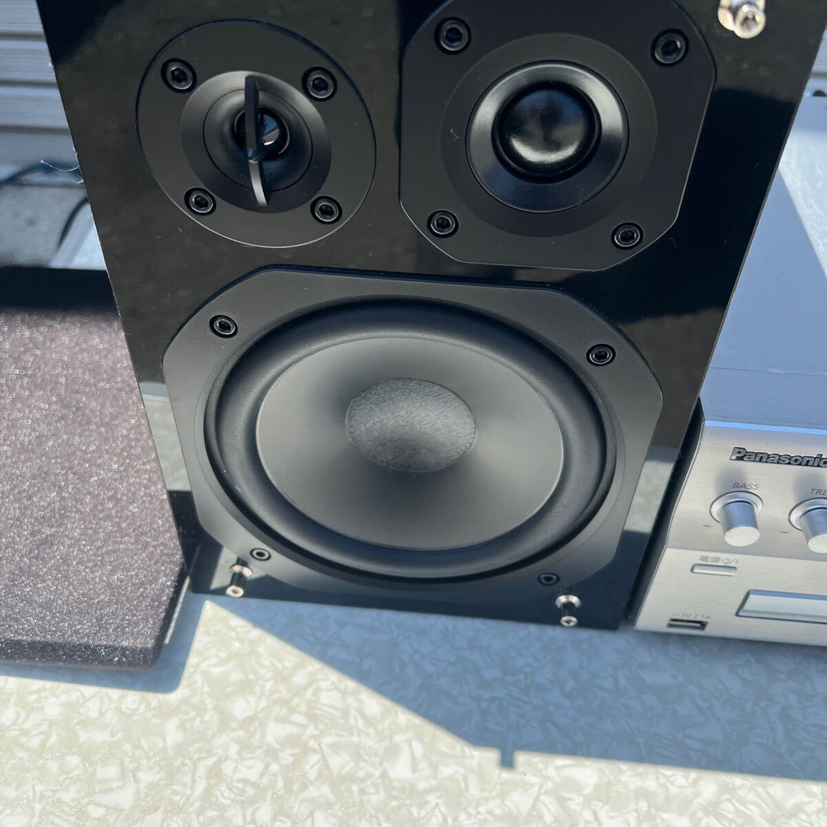  used Panasonic SA-PMX100,CD stereo system pair speaker set electrification verification settled 