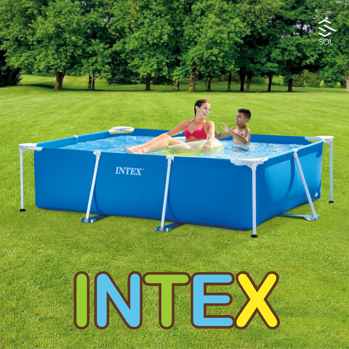 INTEX бассейн большой стандартный товар Inte k потертость k tang la рама бассейн домашний бассейн усиленный винил 3 слой структура 220cmX150cmX60cm 28270