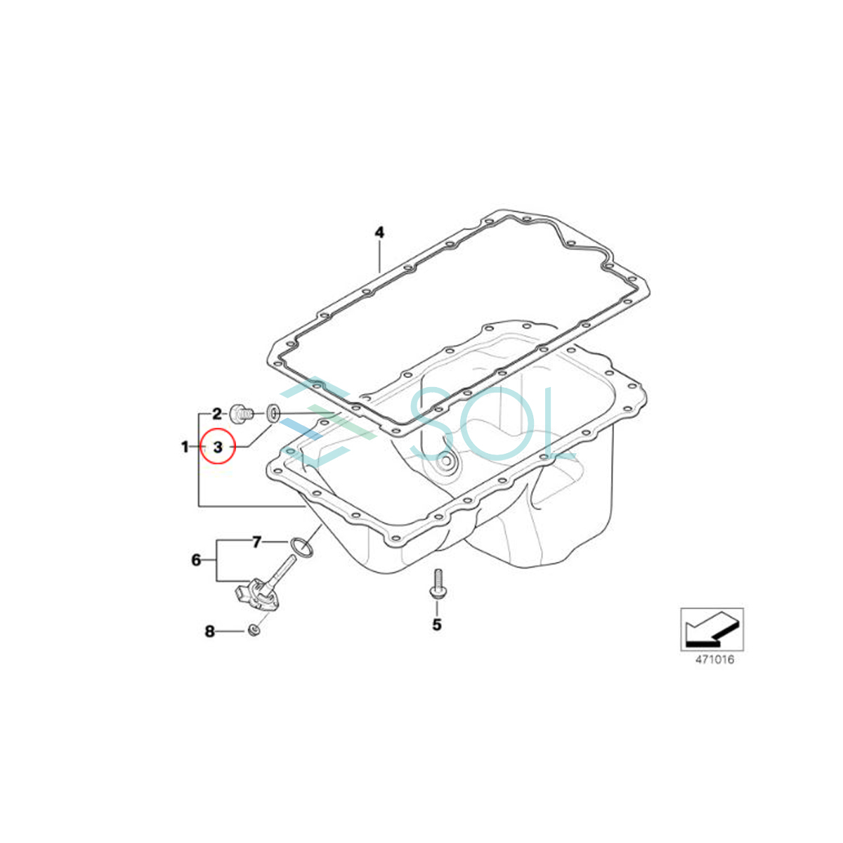 BMW E34 E39 E60 E61 F07 F10 F11 エンジン オイル ドレンプラグシール 520i 523i 525i 528i 530i 530xi 535i 535iX 540i M5 07119963151_画像3