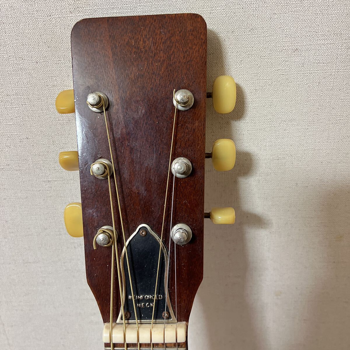 詳細不明REINFORCED NECK アコースティックギター　国産ジャパンビンテージ0フレット_画像3