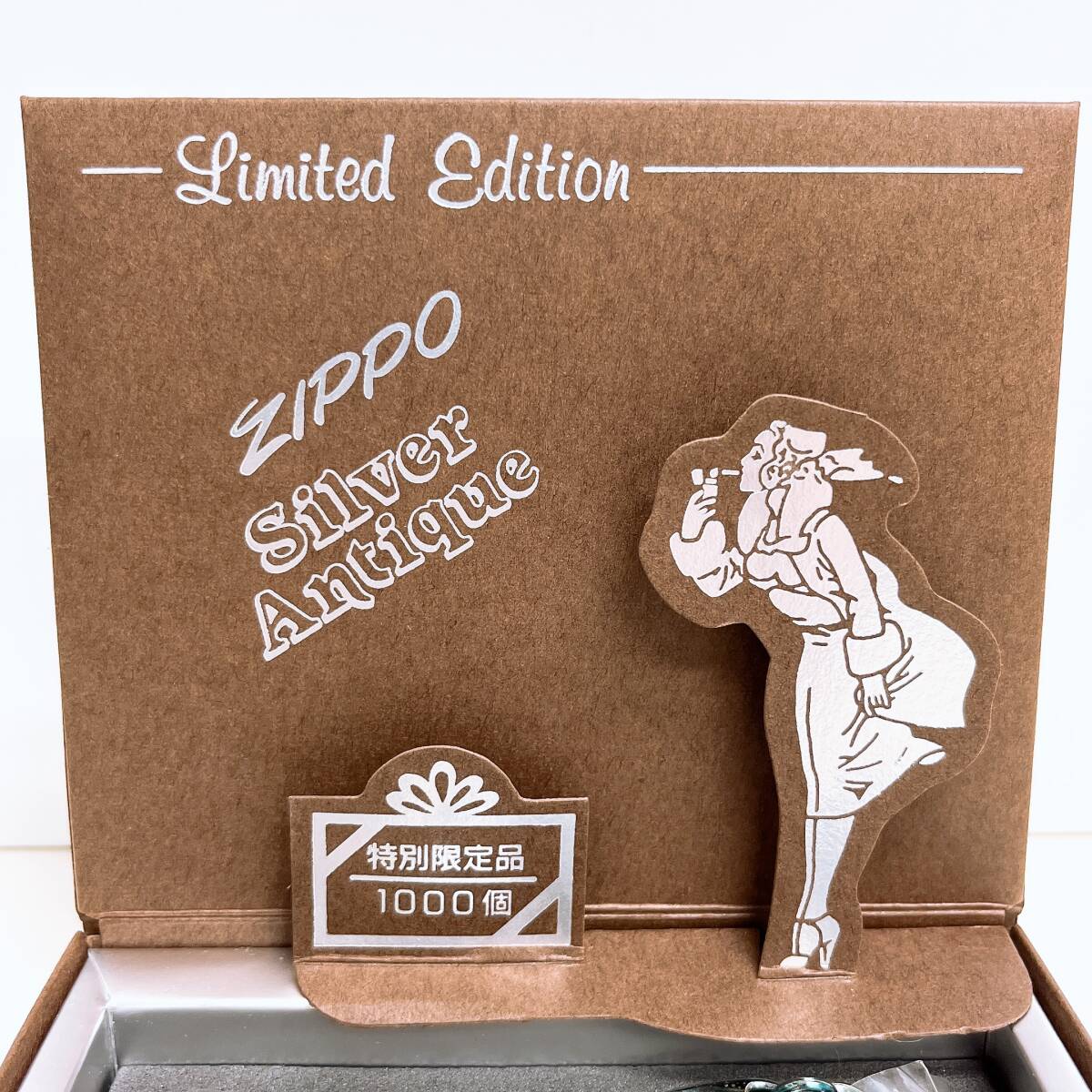 超希少 シリアル入り 未使用 Windy 限定1000個 limited edition silver antique 1996年製 ウィンディ ZIPPO ジッポー オイルライター_画像7