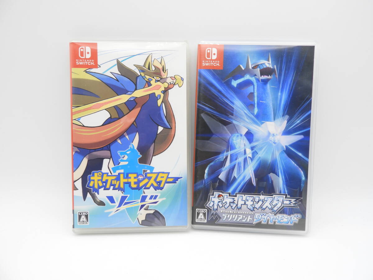 054/G144★中古品★Nintendo Switch★【2点セット】スイッチソフト ポケットモンスター ソード/ブリリアントダイアモンド_画像1