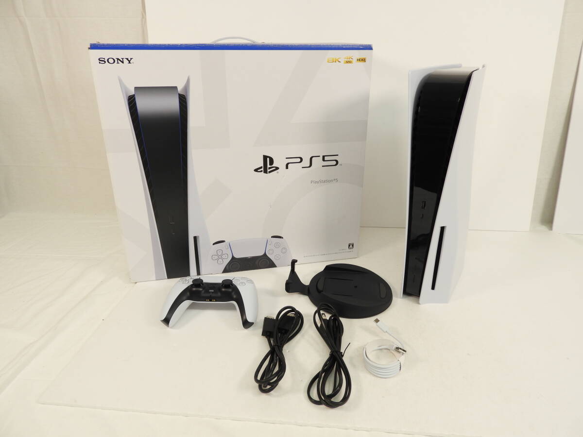 073/A887★中古品★PS5ゲーム機★SONY PlayStation5 本体 CFI-1100A ディスクドライブ搭載モデル_画像1