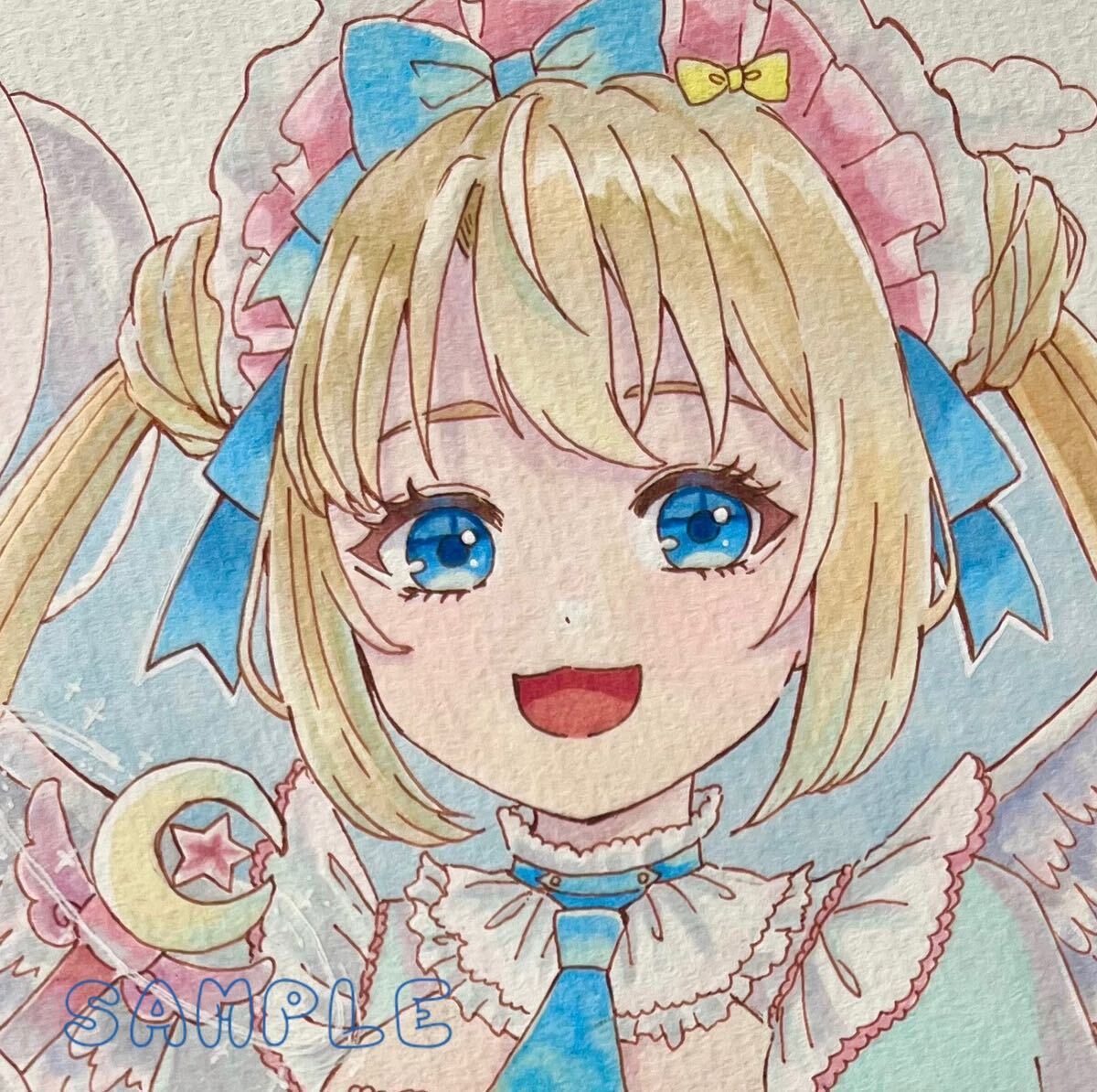 手描きイラスト オリジナル 女の子 コピック 原画 アナログ