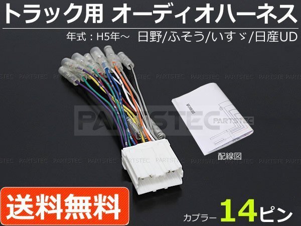 24V truck MMC audio wiring audio Harness wiring coupler 14 pin installation for connector [ stock equipped ] /28-130: SM-N