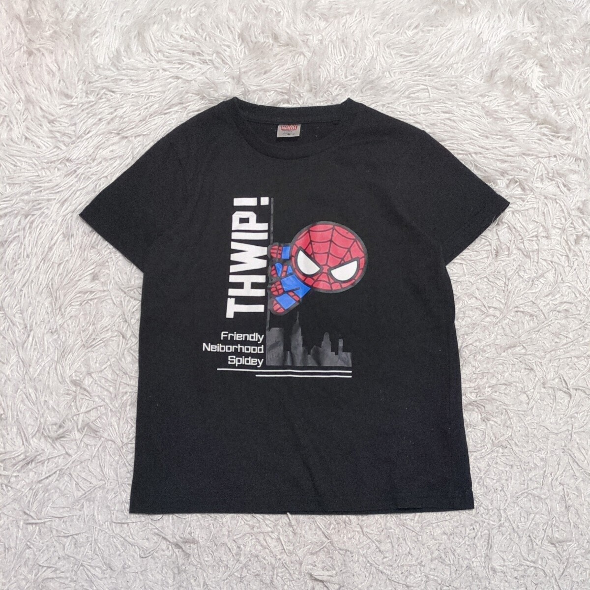 【送料無料】MARVEL マーベル 半袖 Tシャツ 130cm 黒 キッズ 子供服の画像1