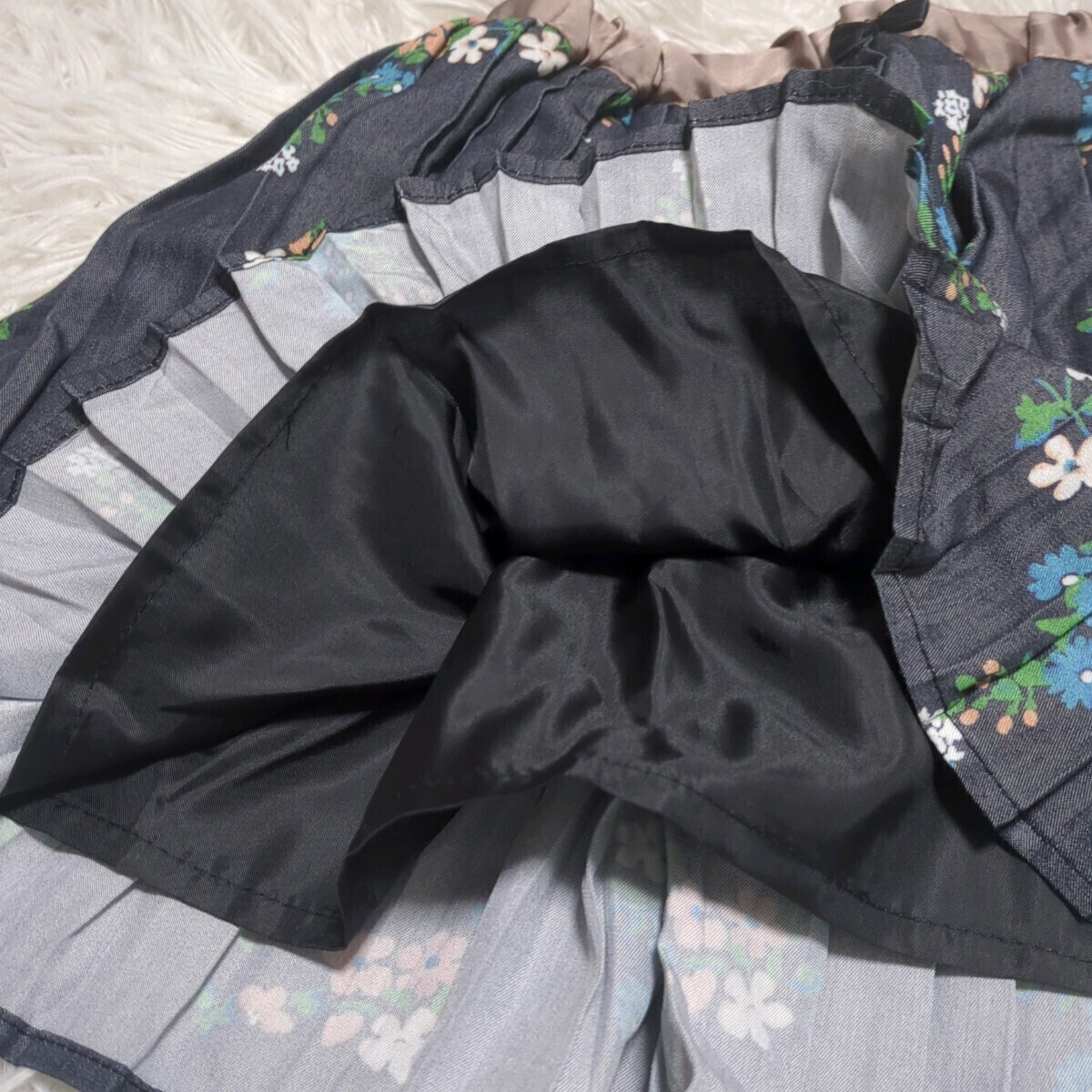 【送料無料】La poche biscuit ラポシェビスキュイ スカート 90cm 花柄 ウエストゴム ベビー 子供服の画像4