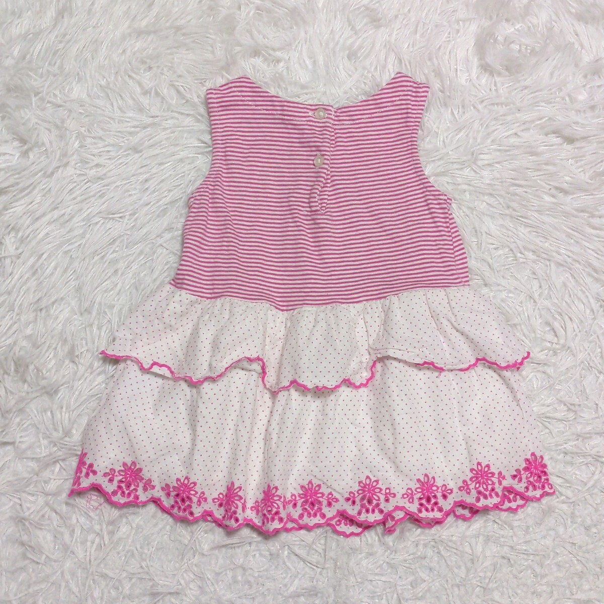 【送料無料】babygap ベビーギャップ ノースリーブ ワンピース 80cm ピンク ベビー 子供服の画像2