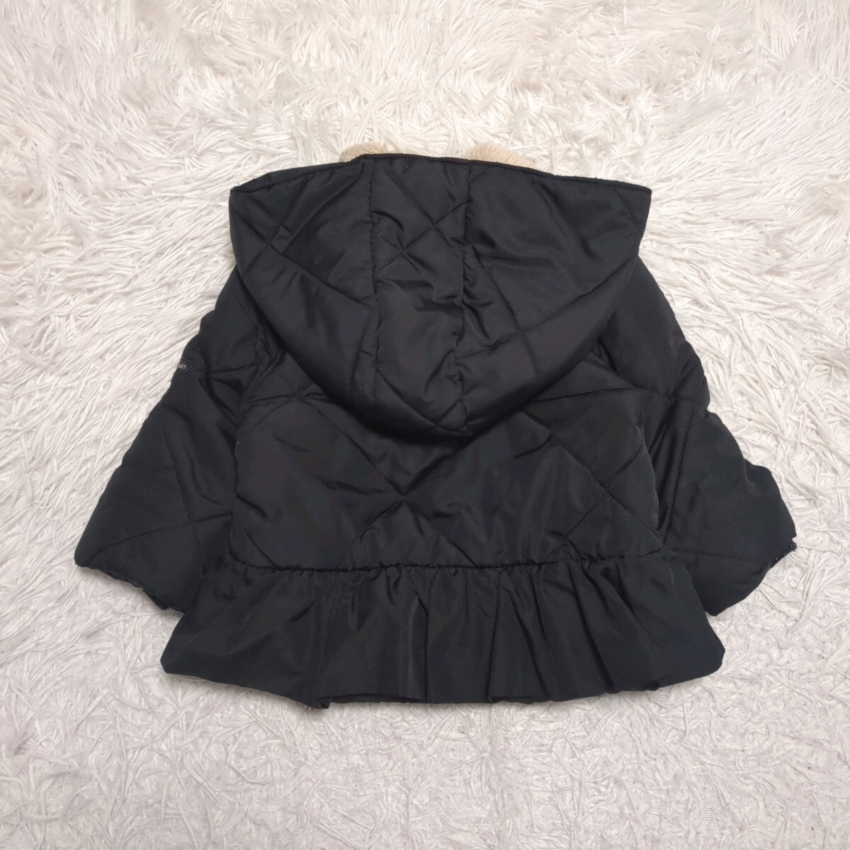 【送料無料】Petitmain プティマイン ジャケット アウター 80㎝ フード取り外し可 黒 ベビー 子供服の画像2