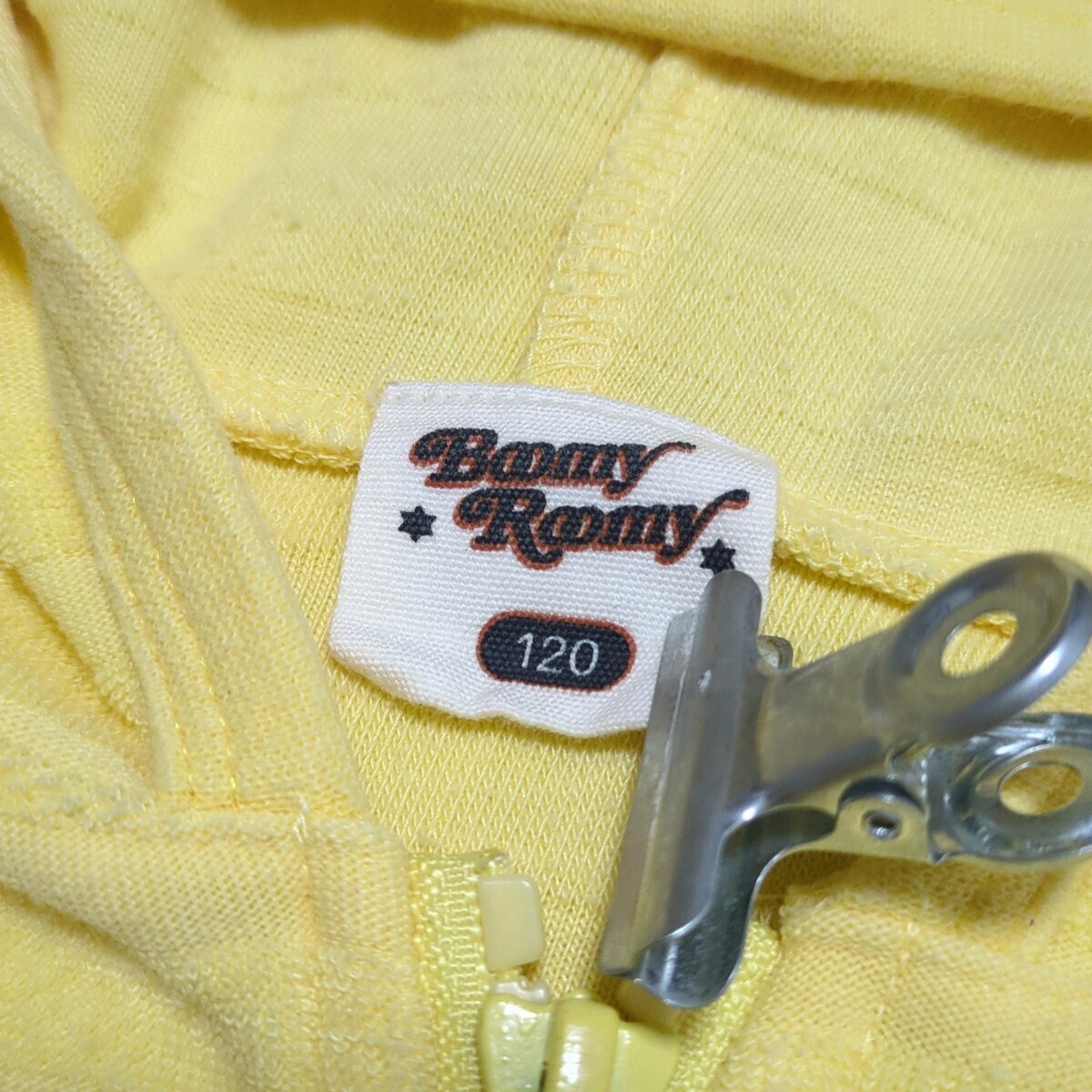 【送料無料】BOOMYROOMY ブーミールーミー 半袖 パーカー 120cm イエロー キッズ 子供服の画像6