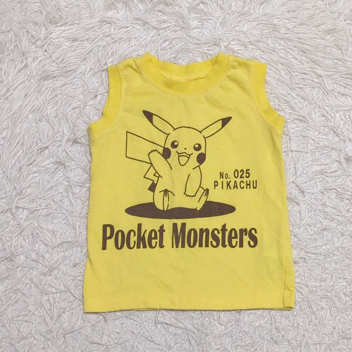 【送料無料】ポケットモンスター　ポケモン　タンクトップ　ノースリーブ　95㎝　ピカチュウ　キッズ　子供服_画像1