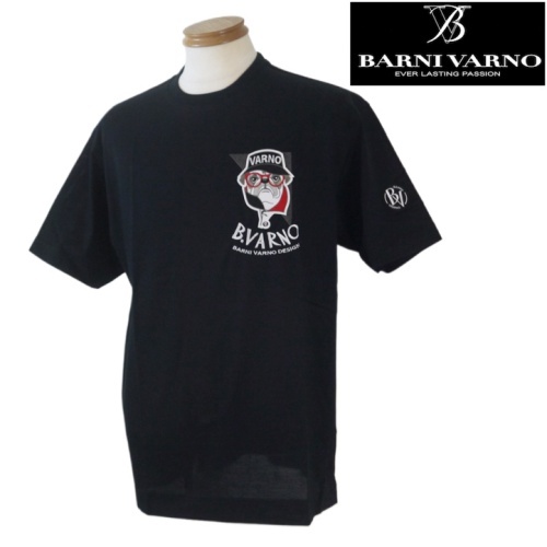 【2024春夏新作】バーニヴァーノ/BARNIVARNO BULL刺繍半袖Tシャツ LLサイズ 029-黒_画像1