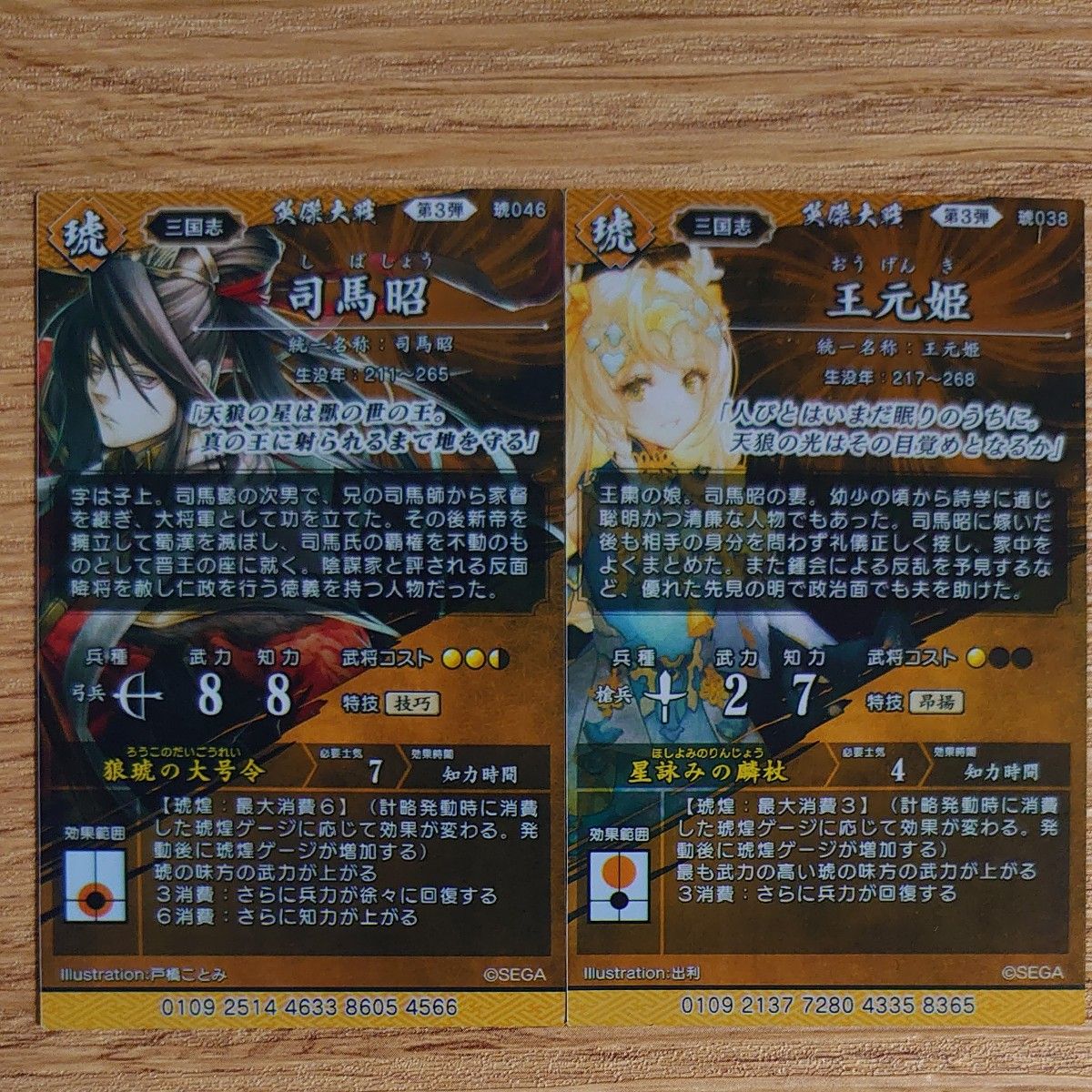 英傑大戦 ER 司馬昭 & SR 王元姫 セット