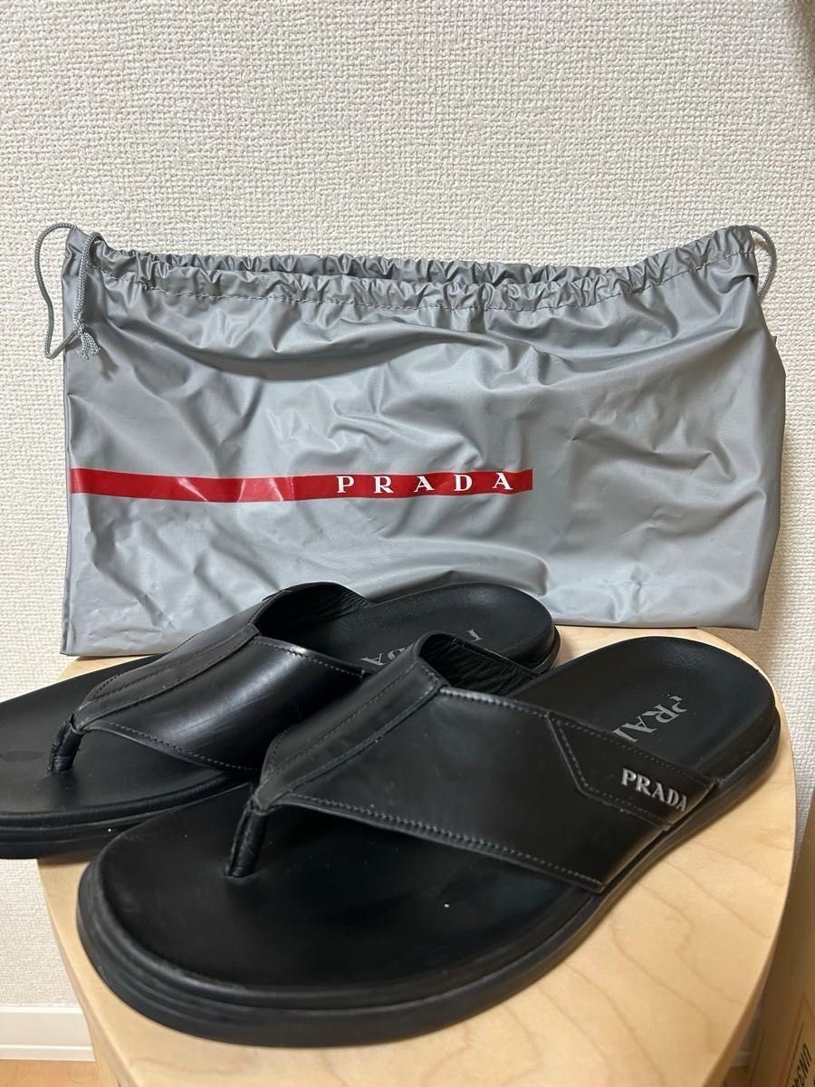 ★PRADA / プラダ ★ 2Y3057 サンダル 希少・美品】PRADA プラダ ロゴ サンダル レザー 黒 2Y3057