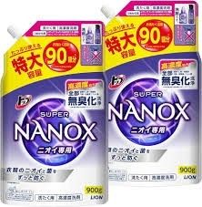 トップ スーパーナノックス ニオイ専用 抗菌 高濃度 洗濯洗剤 液体 つめかえ用 特大(900g*2袋セット)