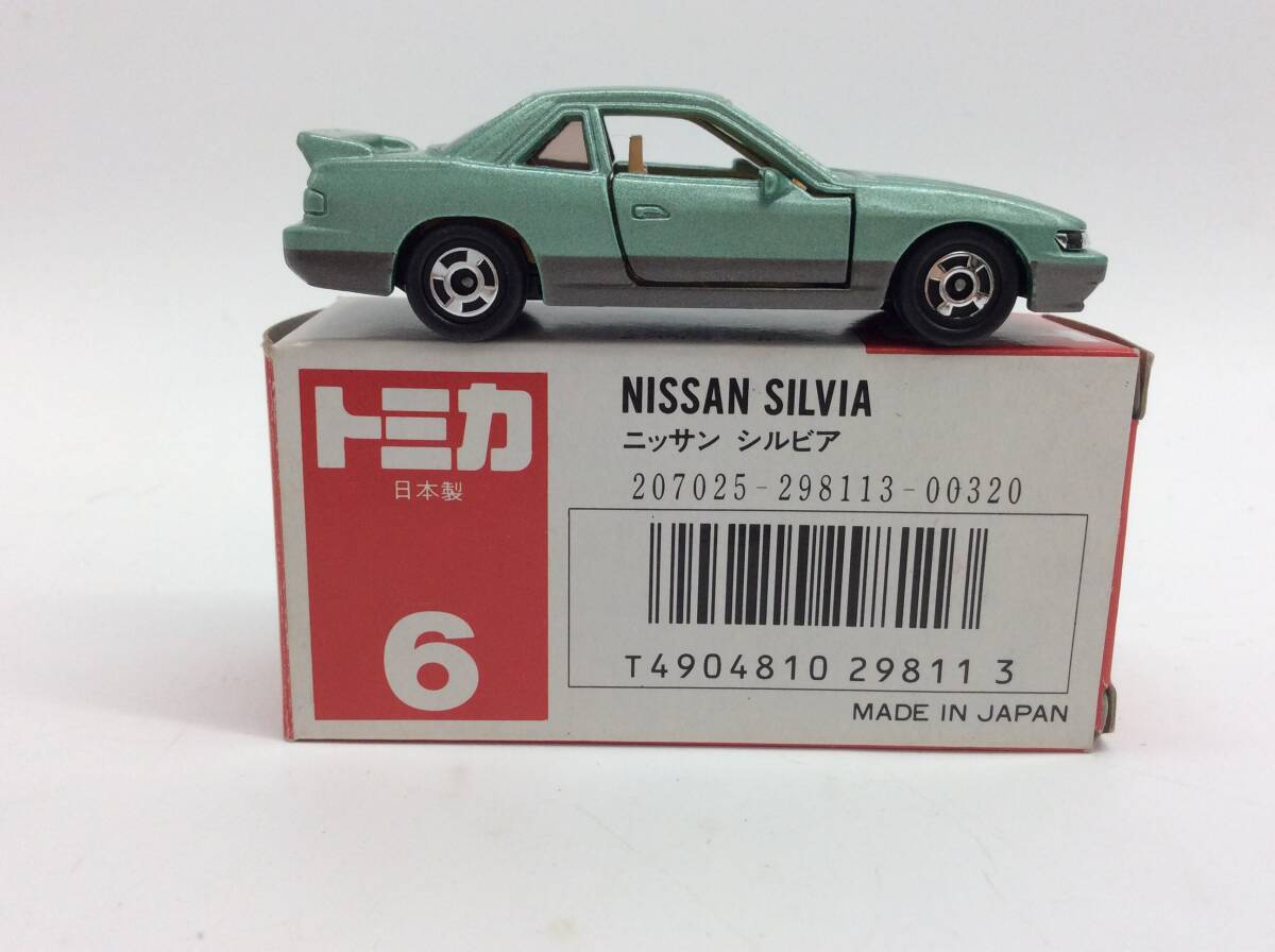 #9068 распроданный красный коробка Tomica 6 Ниссан Silvia Nissan незначительный зеленый / пепел с ящиком 