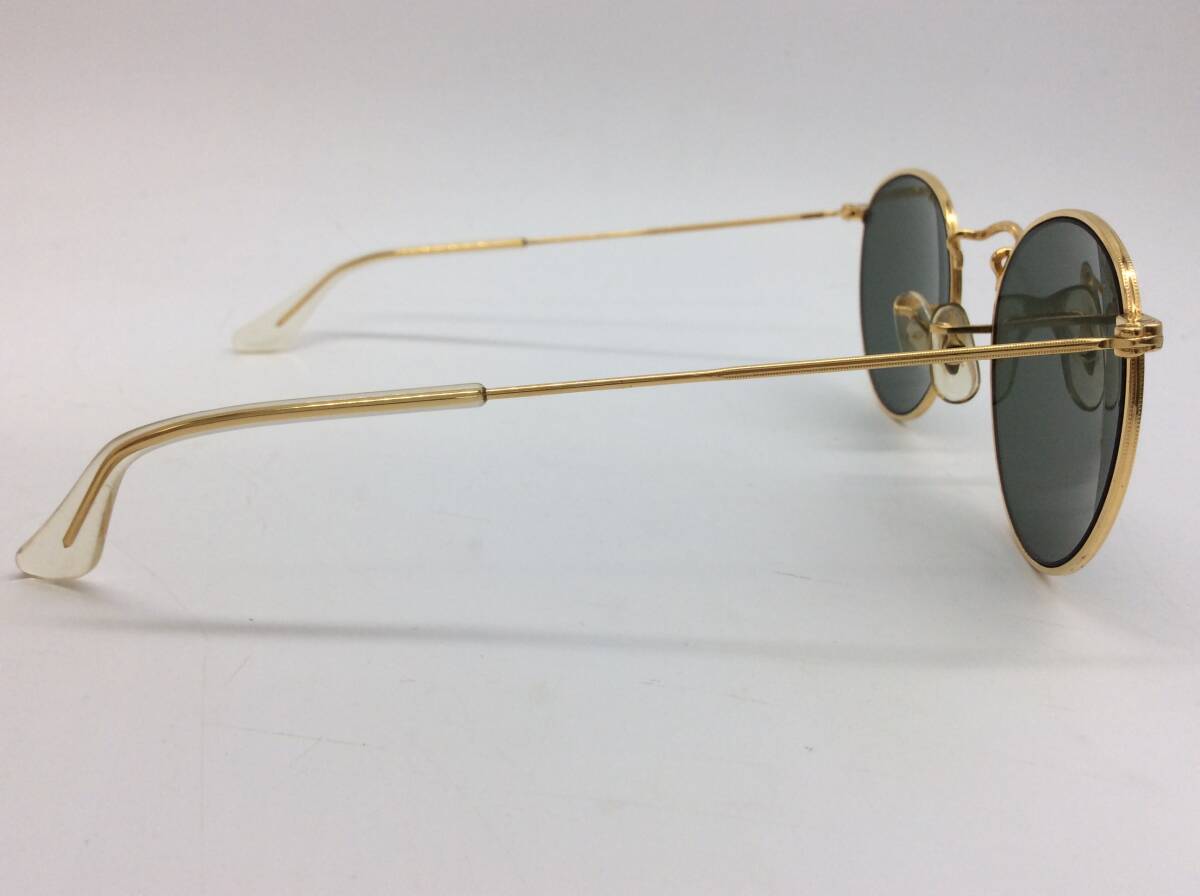 #1823 B&L RayBan W0603 раунд metal boshu ром Vintage Vintage Ray Ban ROUND METAL солнцезащитные очки с футляром 