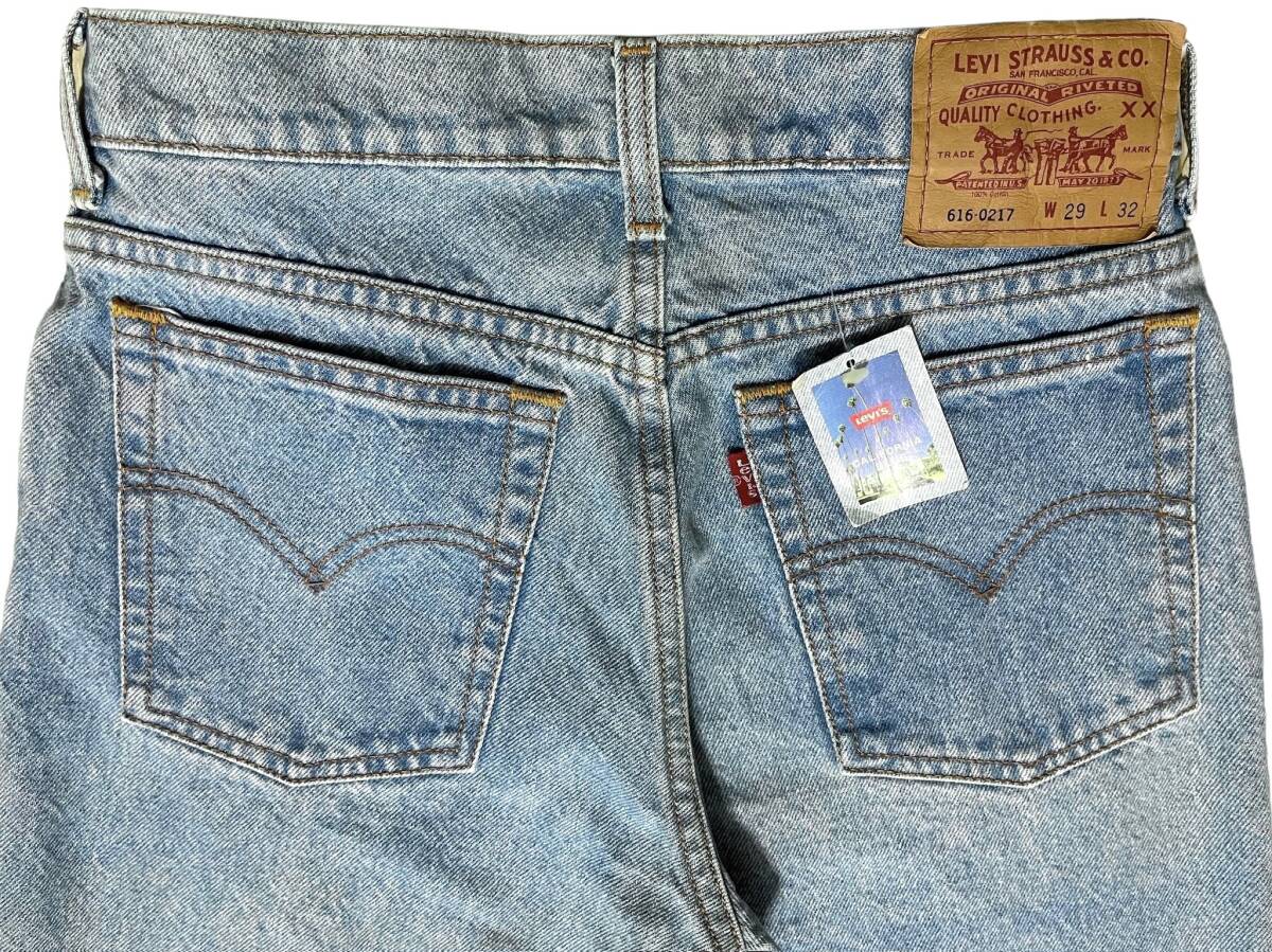 デットストック 新品 リーバイス Levi's 90s ヴィンテージ 616-0217 カルフォルニアブルー デニムパンツ ジーパン ジーンズ W29 インディゴ_画像5