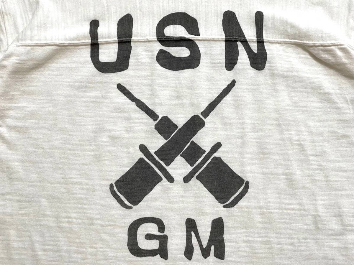 フェローズ Pherrow's GUNNER'S MATE US NAVY/USN GM 両面プリント フットボールTシャツ XL_画像5
