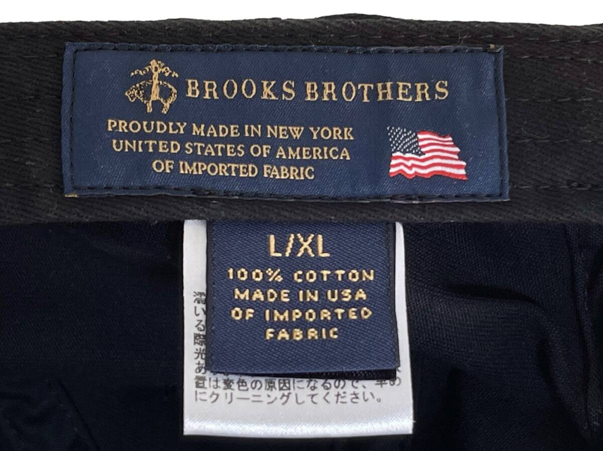 ブルックスブラザーズ BROOKS BROTHERS USA製 コットンツイル ゴールデンフリース刺繍 ベースボールキャップ 黒 ブラック_画像8