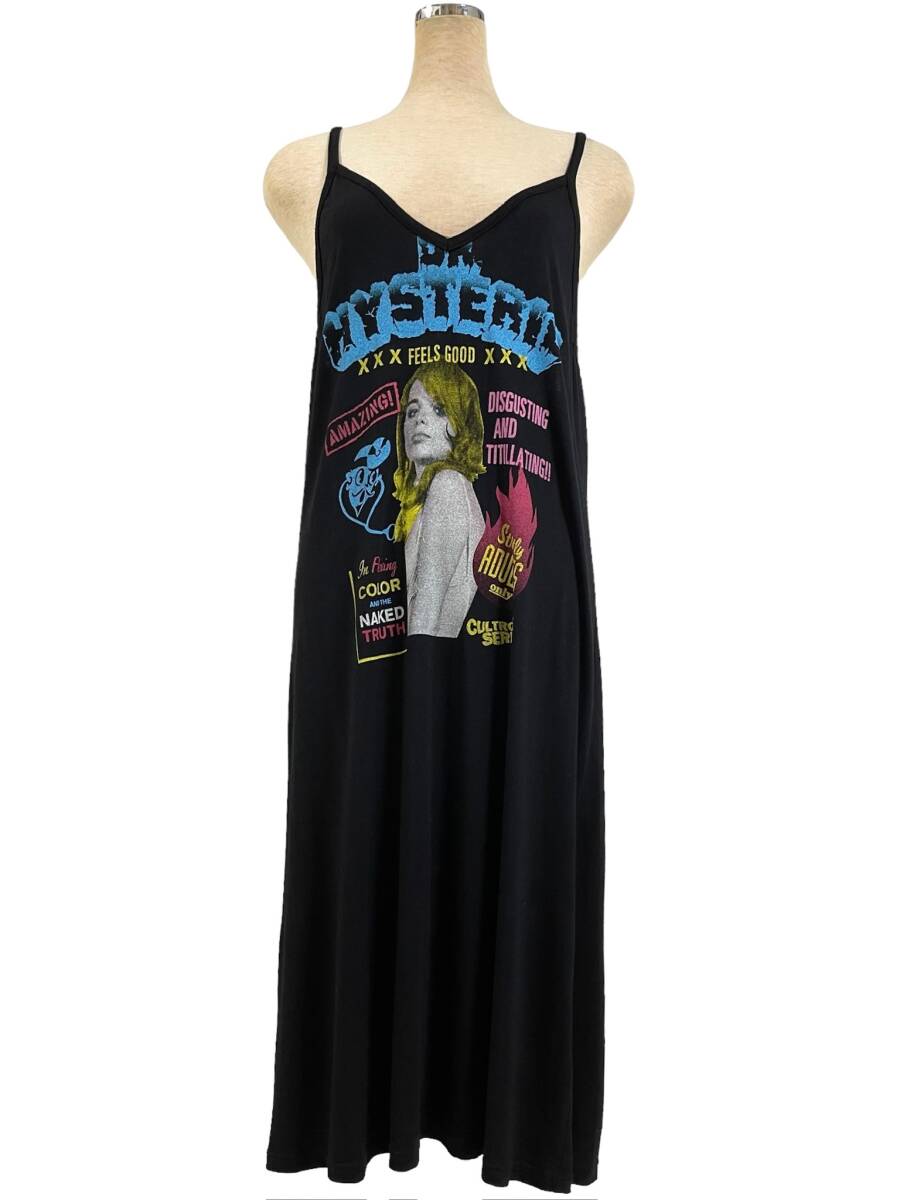  Hysteric Glamour HYSTERIC GLAMOUR XXX FEELS GOOD XXX sexy girl no sleeve camisole One-piece FREE black 