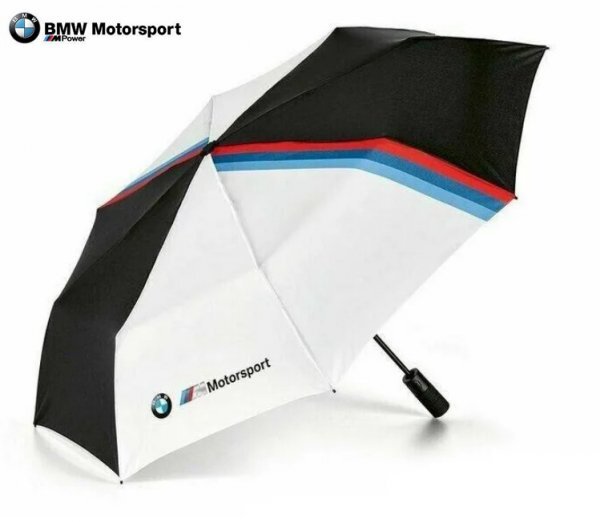 BMW оригинальный Motosport зонт M umbrella складной зонт автоматика открытие и закрытие белый чёрный 80282461136 аксессуары доставка машины праздник . подарок 