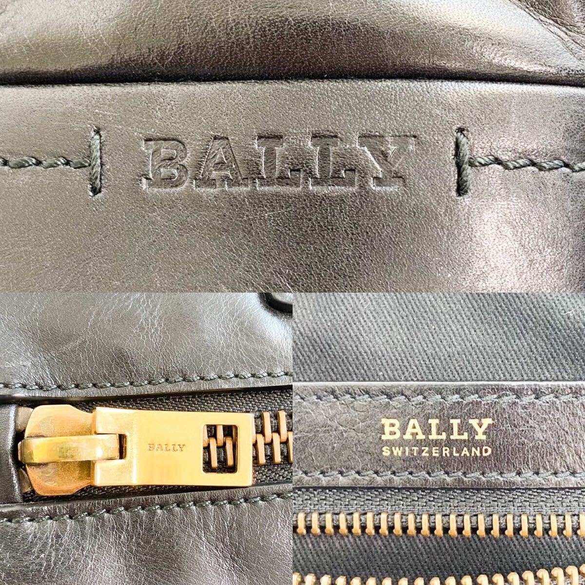  большая вместимость прекрасный товар BALLY Bally большая сумка портфель черный чёрный кожа натуральная кожа A4 PC плечо .. мужской ходить на работу посещение школы tore spo 