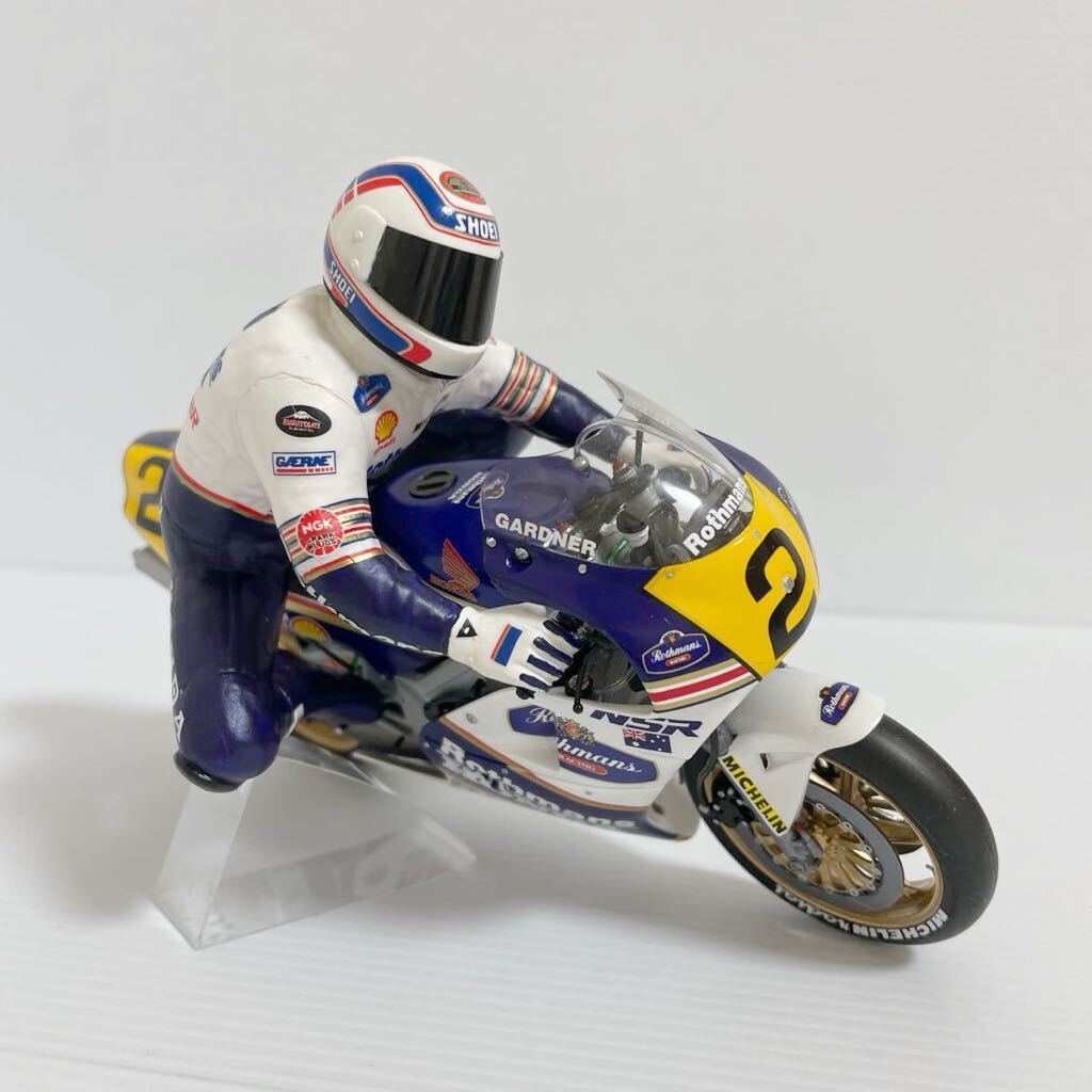 1/12 NSR500 1989 ロスマンズ ホンダ 完成品 + ライダーフィギュア　ワイン・ガードナー ハングオン WGP500 HONDA 2点セット_画像1