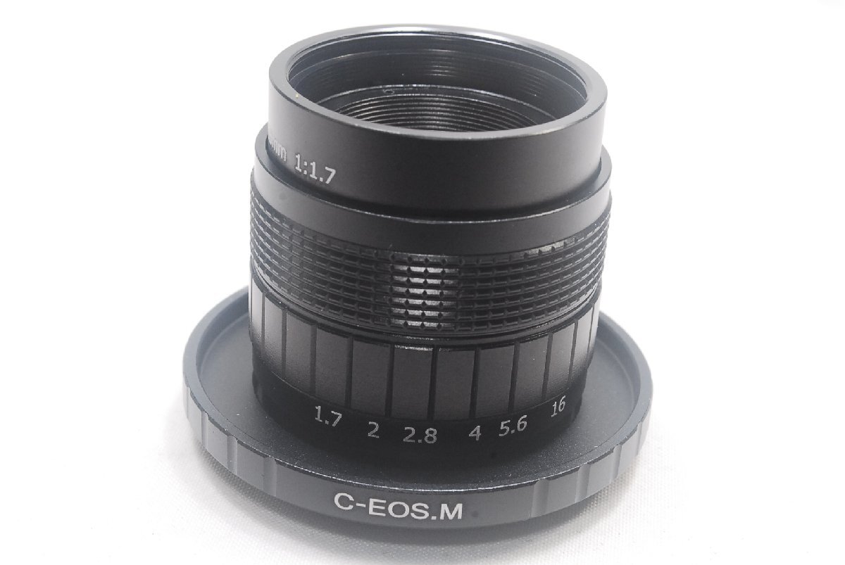 ★新品未使用品★Fujian CCTV 35mm F1.7 BK Canon キャノン C-EOS.M マウント Cマウント レンズ ミラーレス マウントアダプター_画像6